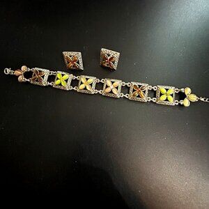 Bracelet and  Earrings